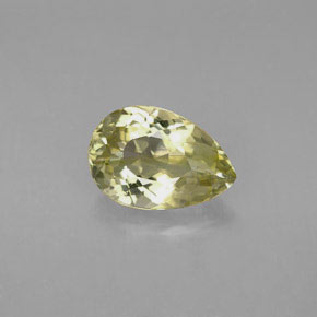 Tormalina naturale giallo da 1,81 ct, taglio a pera, VVS-VS