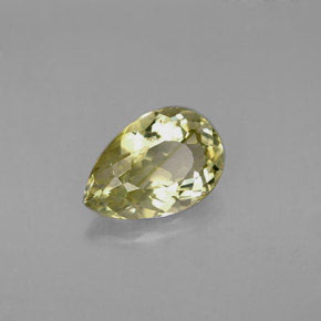 Tormalina naturale giallo da 1,81 ct, taglio a pera, VVS-VS