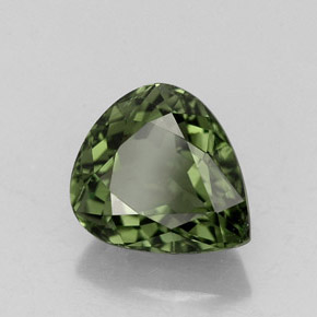 Tormalina naturale verde da 2,16 ct, taglio a pera, VVS