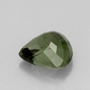 Tormalina naturale verde da 2,16 ct, taglio a pera, VVS