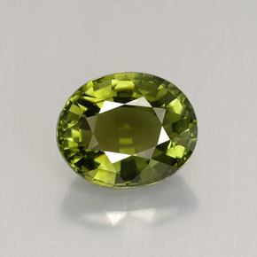 Tormalina naturale verde da 1,66 ct, taglio ovale, VVS