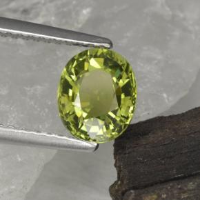 Tormalina naturale verde da 1,30 ct, taglio ovale, VVS