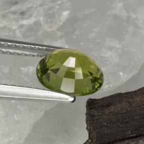 Tormalina naturale verde da 1,30 ct, taglio ovale, VVS