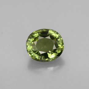 Tormalina naturale verde da 1,64 ct, taglio ovale, VVS-VS