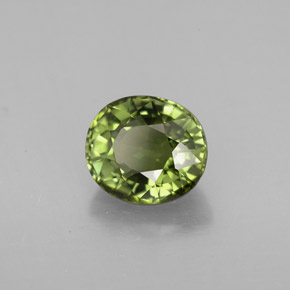 Tormalina naturale verde da 1,64 ct, taglio ovale, VVS-VS