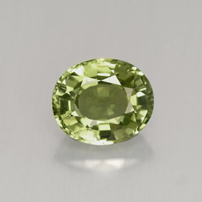 Tormalina naturale verde da 1,33 ct, taglio ovale, VVS-VS
