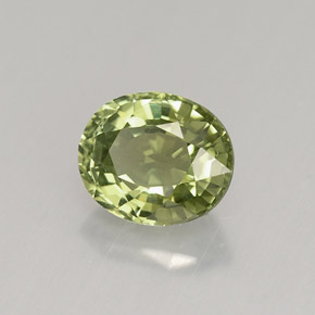 Tormalina naturale verde da 1,33 ct, taglio ovale, VVS-VS
