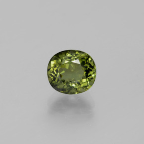 Tormalina naturale verde da 1,58 ct, taglio ovale, VVS-VS