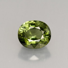 Tormalina naturale verde da 1,42 ct, taglio ovale, VVS-VS