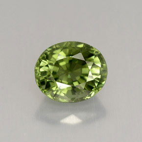 Tormalina naturale verde da 1,45 ct, taglio ovale, VVS-VS