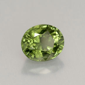 Tormalina naturale verde da 1,45 ct, taglio ovale, VVS-VS