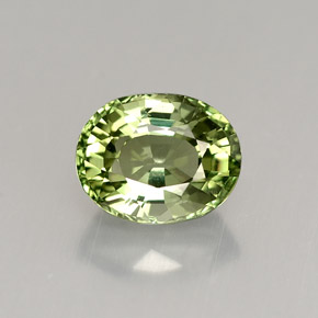Tormalina naturale verde da 1,46 ct, taglio ovale, VVS-VS