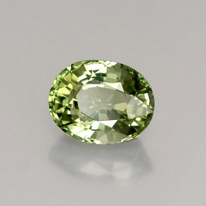 Tormalina naturale verde da 1,46 ct, taglio ovale, VVS-VS