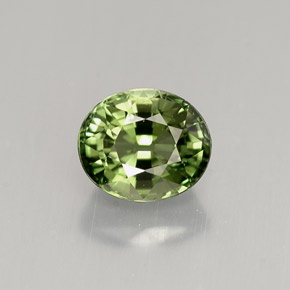 Tormalina naturale verde da 1,18 ct, taglio ovale, VVS