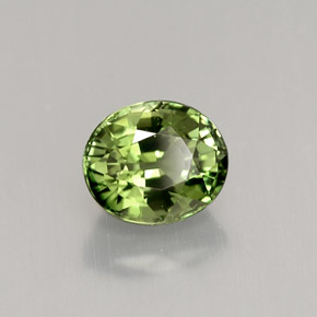 Tormalina naturale verde da 1,18 ct, taglio ovale, VVS