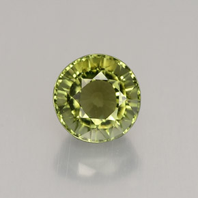 Tormalina naturale verde da 1,43 ct, taglio rotondo, VVS-VS