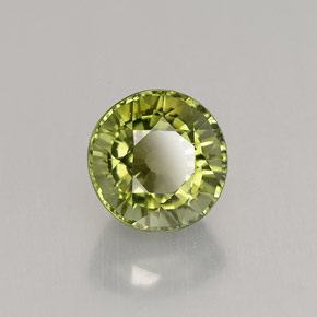 Tormalina naturale verde da 1,43 ct, taglio rotondo, VVS-VS