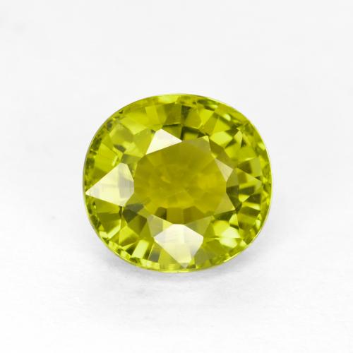 Tormalina naturale verde da 1,11 ct, taglio ovale, VVS-VS