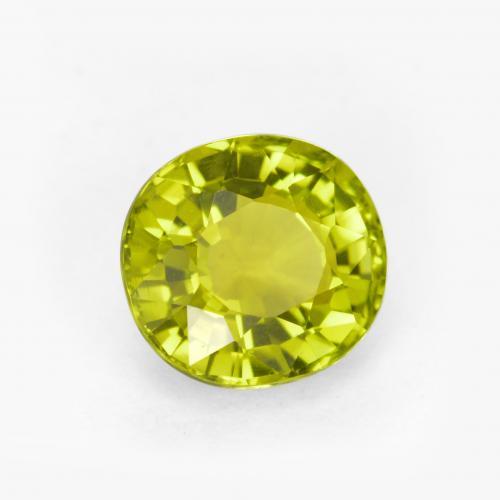 Tormalina naturale verde da 1,11 ct, taglio ovale, VVS-VS