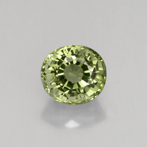 Tormalina naturale verde da 1,27 ct, taglio ovale, VVS