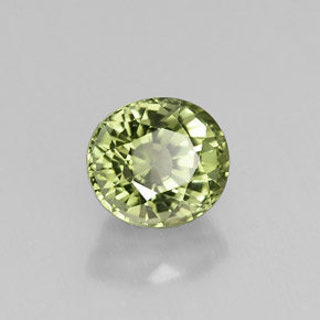 Tormalina naturale verde da 1,27 ct, taglio ovale, VVS