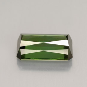 Tormalina naturale verde da 2,84 ct, taglio smeraldo, VVS