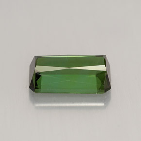 Tormalina naturale verde da 2,08 ct, taglio smeraldo, VVS-VS