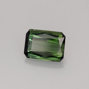 Tormalina naturale verde da 1,42 ct, taglio smeraldo, VVS