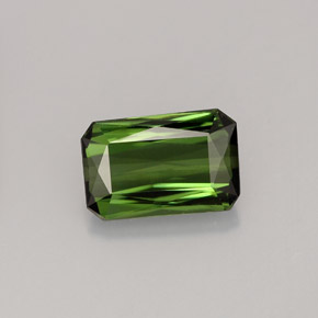 Tormalina naturale verde da 1,53 ct, taglio smeraldo, VVS