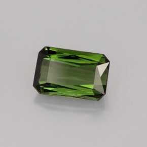 Tormalina naturale verde da 1,53 ct, taglio smeraldo, VVS