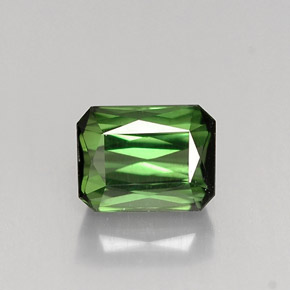 Tormalina naturale verde da 1,15 ct, taglio smeraldo, VVS
