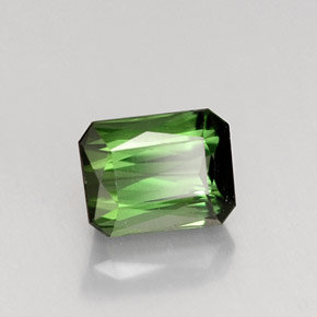 Tormalina naturale verde da 1,15 ct, taglio smeraldo, VVS