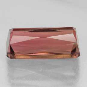 Tormalina naturale multicolore da 5,55 ct, taglio smeraldo, IF