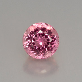 Tormalina naturale rosa da 1,29 ct, taglio rotondo, VVS-VS