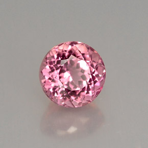 Tormalina naturale rosa da 1,29 ct, taglio rotondo, VVS-VS
