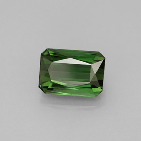 Tormalina naturale verde da 2,24 ct, taglio smeraldo, VVS