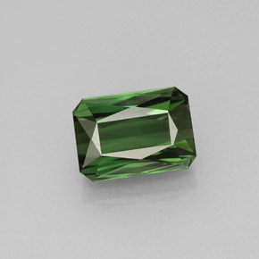 Tormalina naturale verde da 2,24 ct, taglio smeraldo, VVS