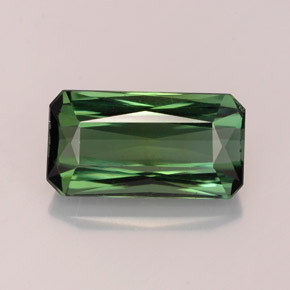 Tormalina naturale verde da 2,88 ct, taglio smeraldo, VS