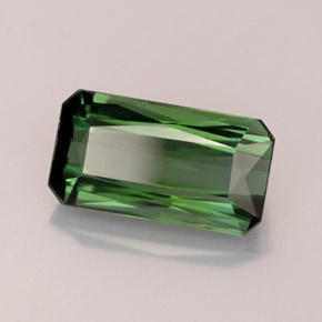 Tormalina naturale verde da 2,88 ct, taglio smeraldo, VS