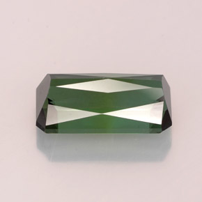 Tormalina naturale verde da 2,88 ct, taglio smeraldo, VS