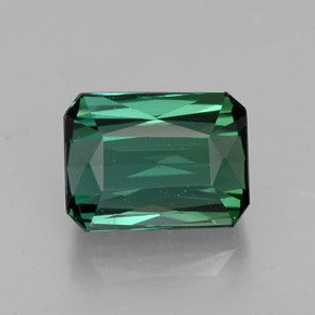 Tormalina naturale verde da 2,56 ct, taglio smeraldo, VVS-VS