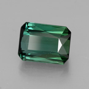 Tormalina naturale verde da 2,56 ct, taglio smeraldo, VVS-VS