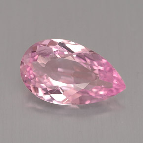 Tormalina naturale rosa da 1,56 ct, taglio a pera, VVS-VS