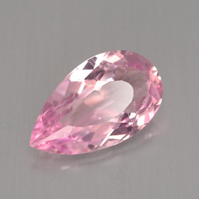 Tormalina naturale rosa da 1,56 ct, taglio a pera, VVS-VS