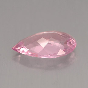 Tormalina naturale rosa da 1,56 ct, taglio a pera, VVS-VS
