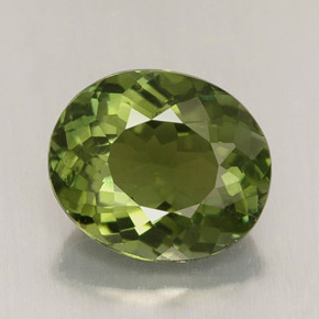 Tormalina naturale verde da 2,01 ct, taglio ovale, VVS-VS