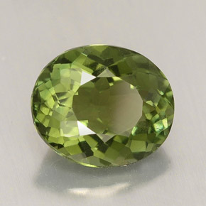 Tormalina naturale verde da 2,01 ct, taglio ovale, VVS-VS