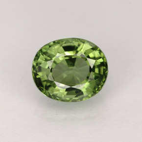 Tormalina naturale verde da 1,10 ct, taglio ovale, VVS
