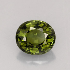 Tormalina naturale verde da 1,18 ct, taglio ovale, VVS-VS