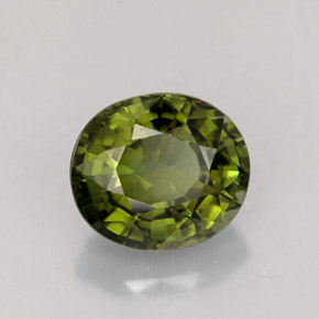 Tormalina naturale verde da 1,18 ct, taglio ovale, VVS-VS